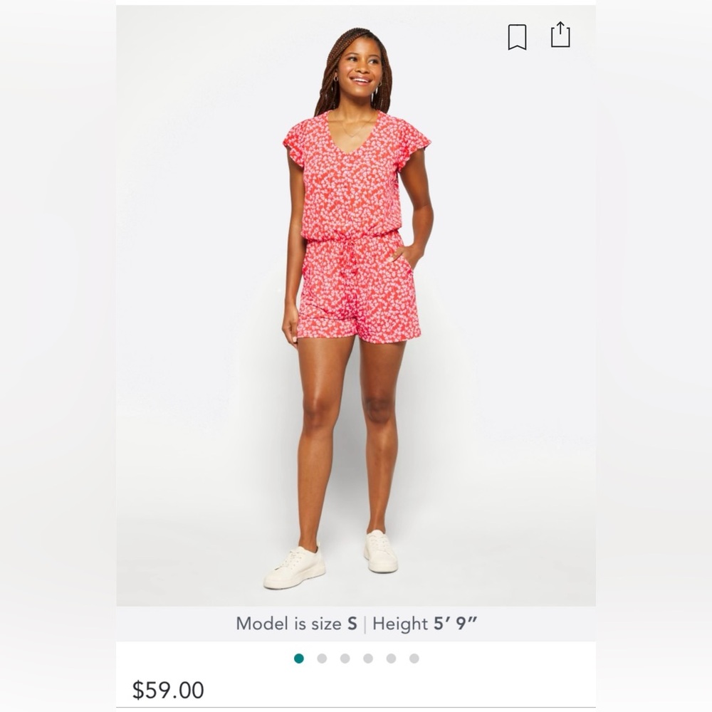 Kaileigh Red Floral Jumpsuit